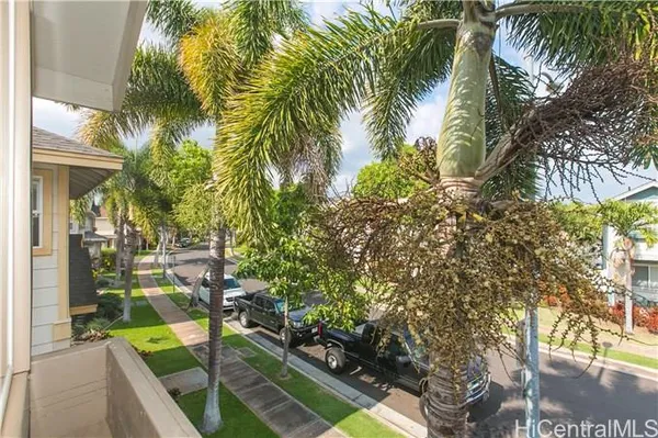 a view of yard from deck