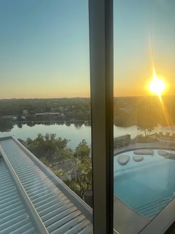a view of ocean from a balcony