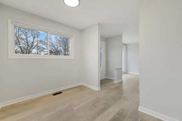 an empty room with a window
