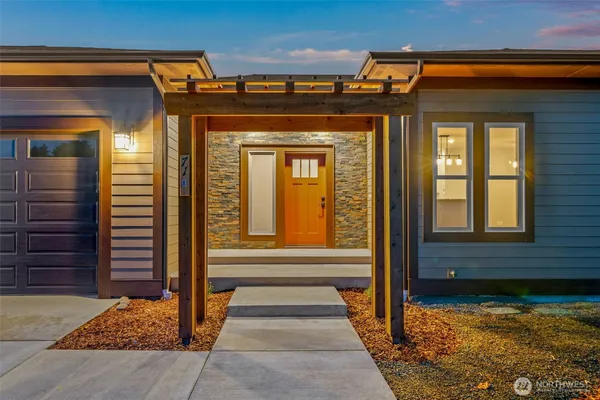 a front view of a house