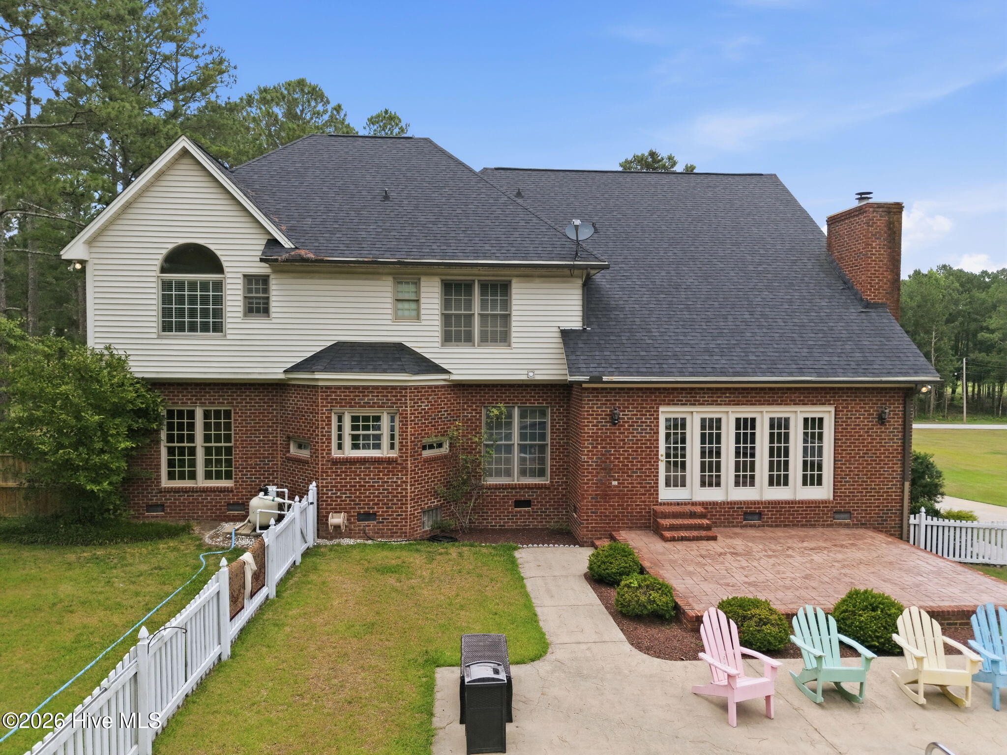 4076 Mobleys Bridge Road Grimesland, NC 27837 - Photo 5 of 66 back of home , pool - fenced in ,