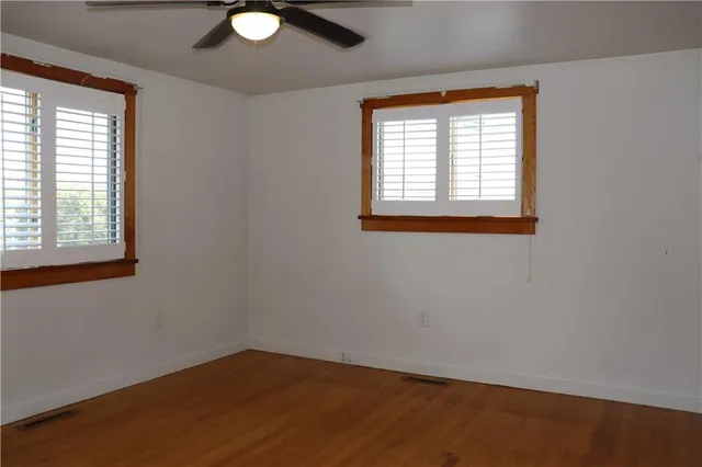 an empty room with a window