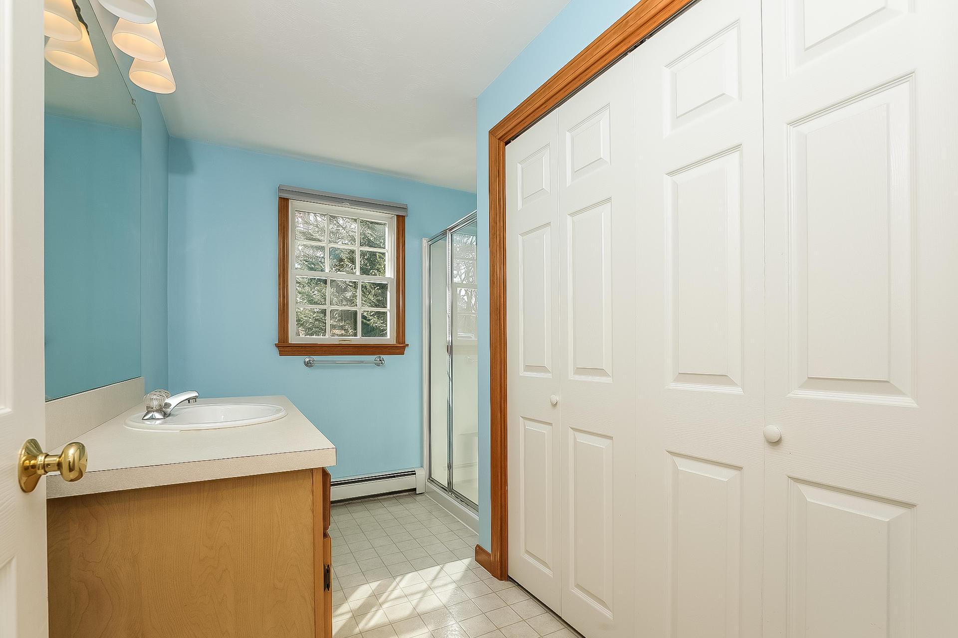 34 Marlboro Road Brewster, MA 02631 - Photo 7 of 23 a bathroom with a sink and a mirror