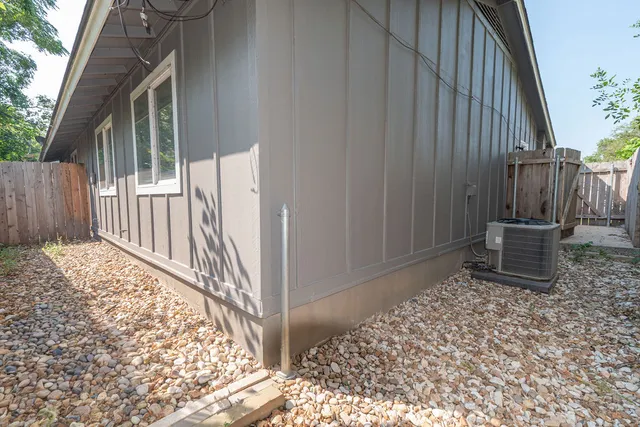 a view of a porch with a bench