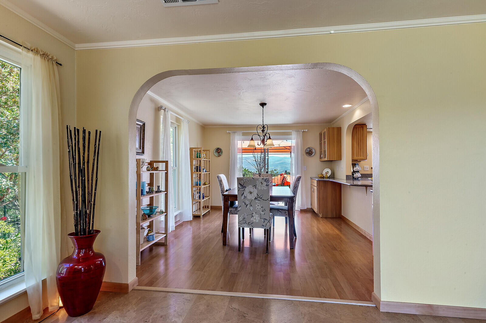 5196 Pioneer Road Medford, OR 97501 - Photo 16 of 94 Formal dining room has arched accent wall.