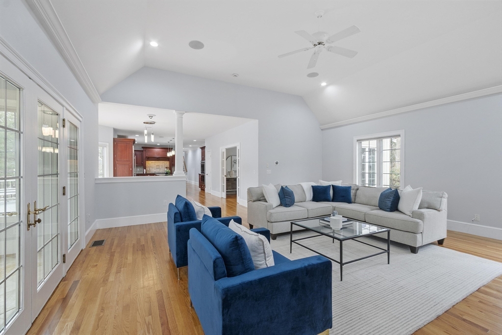 58 Buttrick Lane Carlisle, MA 01741 - Photo 14 of 39 a living room with furniture and wooden floor