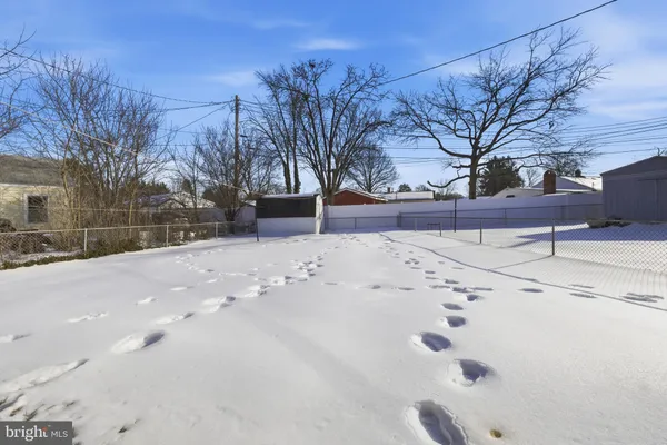 a street view covered with snow