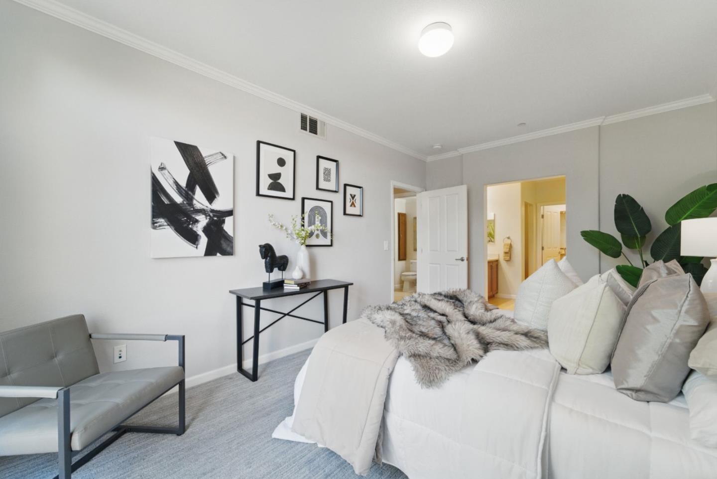 1388 Broadway, Unit 328 Millbrae, CA 94030 - Photo 10 of 25 a bedroom with a bed furniture and a window