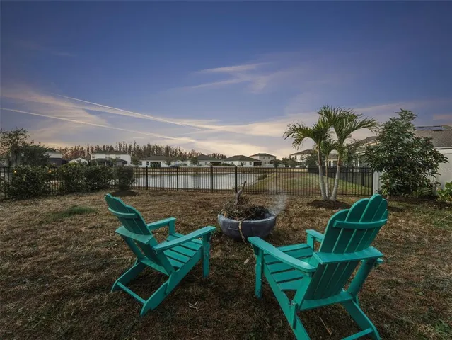 a view of a lake with outdoor space