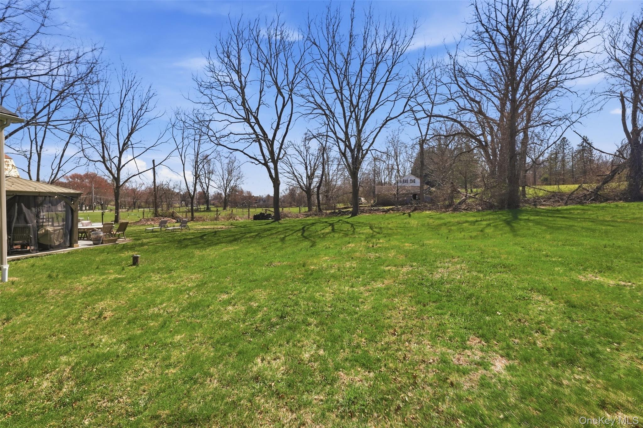 1 Lira Street Wallkill, NY 12589 - Photo 30 of 31 a backyard of a house with lots of green space and fountain