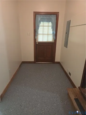 an empty room with a window