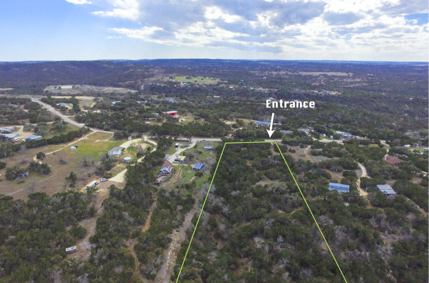 370 B Kothmann Road Dripping Springs, TX 78620 - Photo 28 of 31 Looking west to southwest. Lines are approximate & need verification by the buyers surveyor.