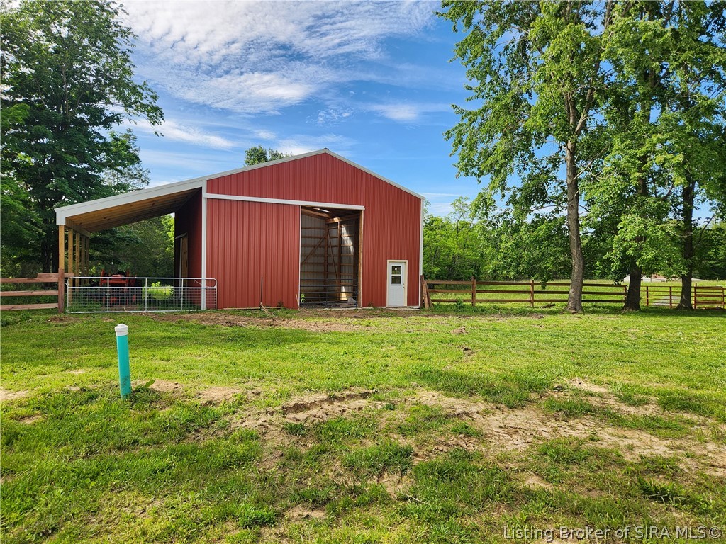 1904 Getty Road Lexington, IN 47138 - Photo 4 of 44 New Pole Barn with 16ft lean to