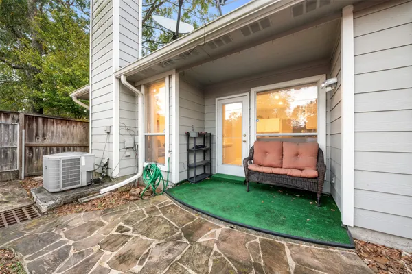 a view of a backyard with a garden