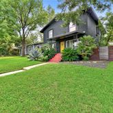 a house view with garden space