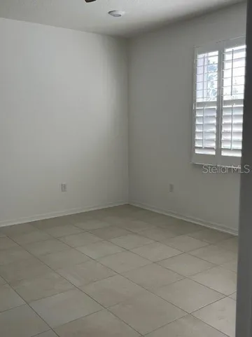 an empty room with a window