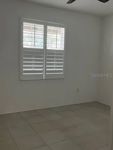 an empty room with a window