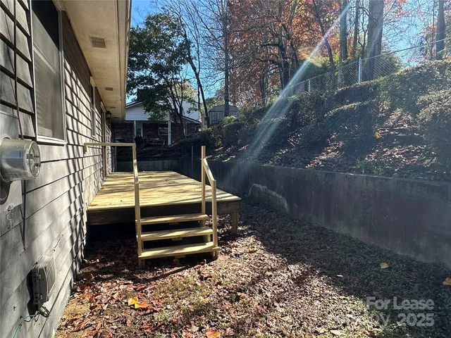 a backyard of a house
