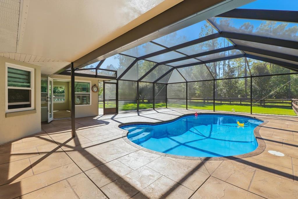 20781 Southwest 90th Loop Dunnellon, FL 34431 - Photo 28 of 46 a view of a swimming pool with a lounge chairs
