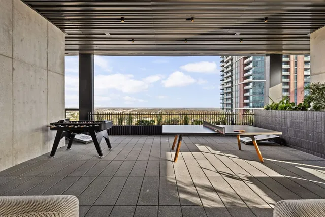 a work room with furniture