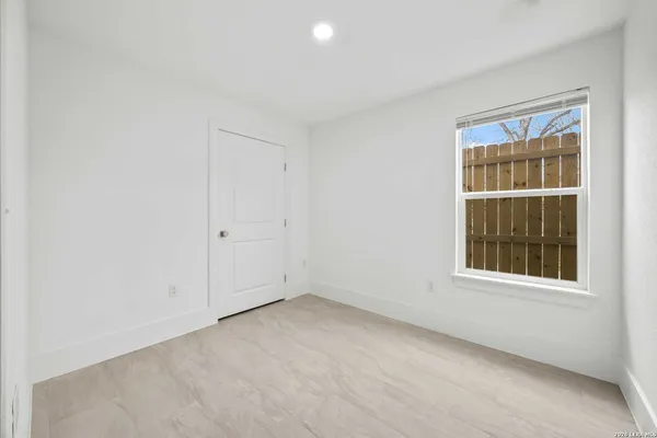 an empty room with a window