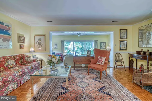a living room with furniture and a couch