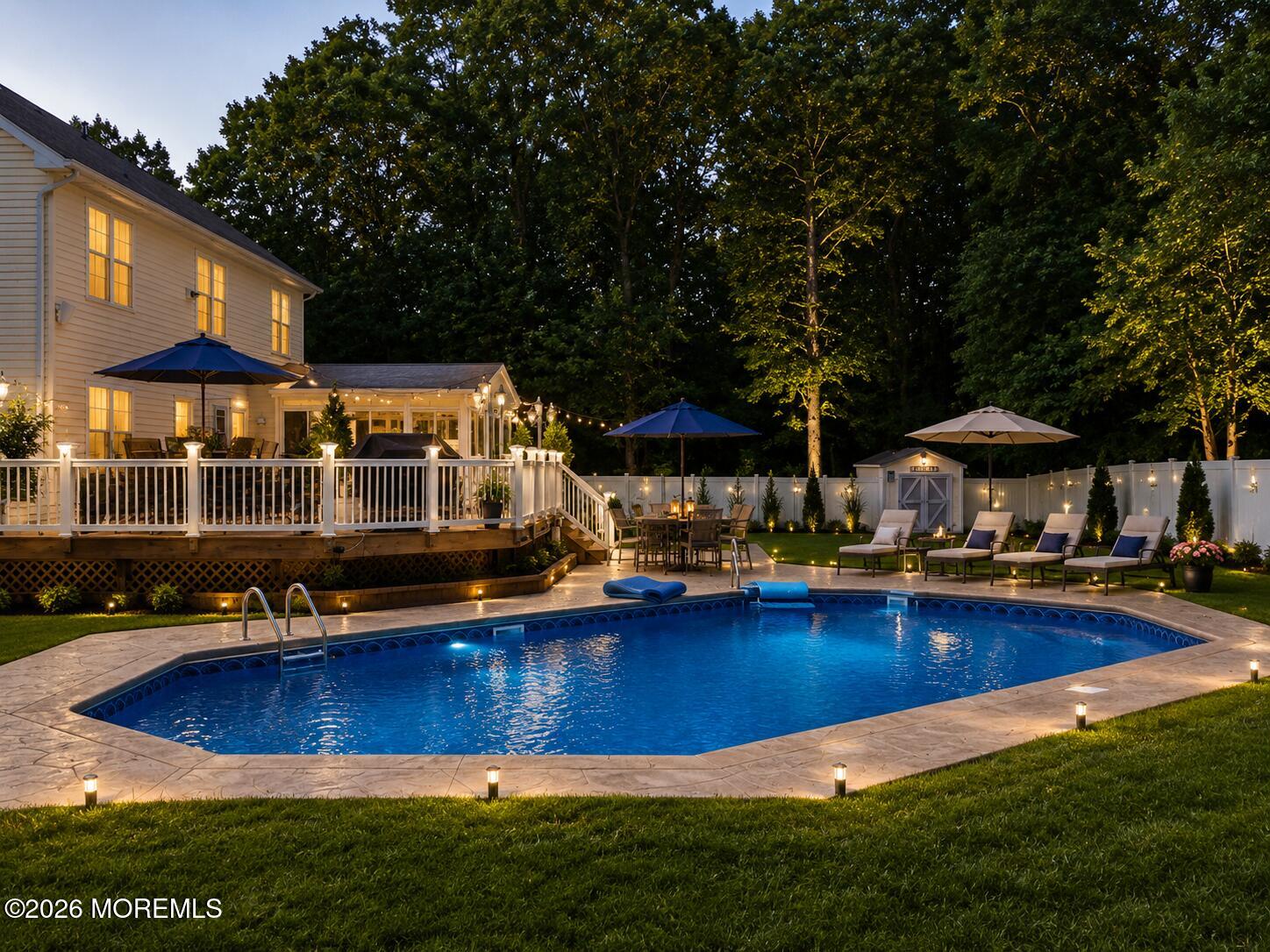 18 Peach Tree Street Jackson, NJ 08527 - Photo 4 of 30 AI Pool twilight back yard