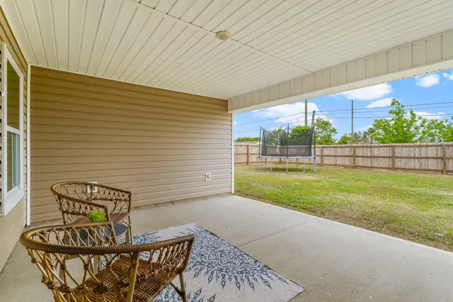 a view of outdoor space with seating