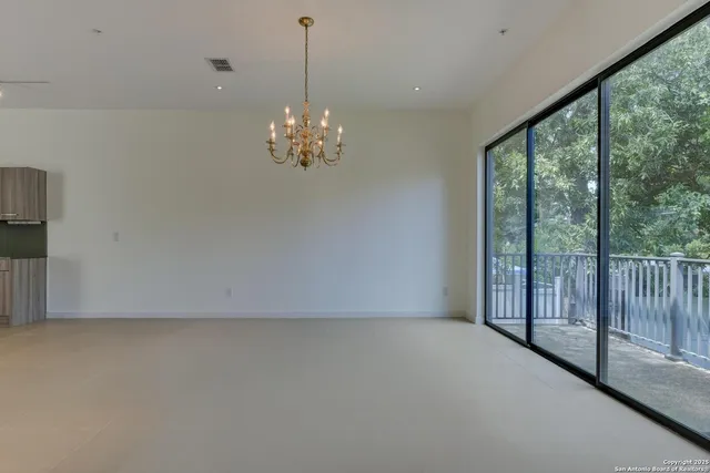 an empty room with a window