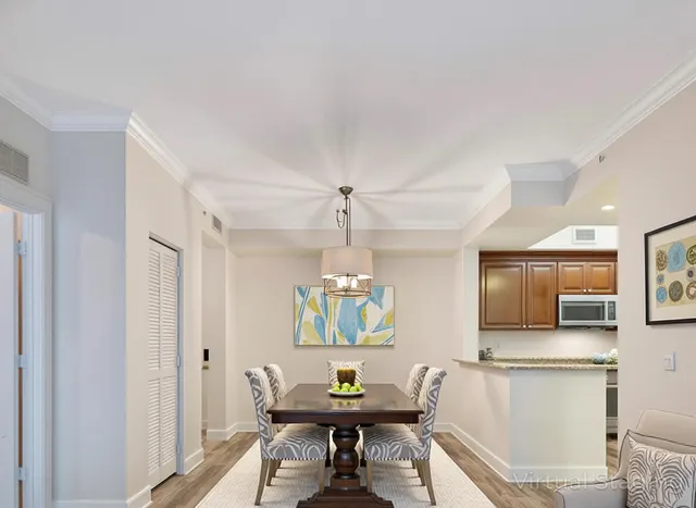 a view of balcony with furniture