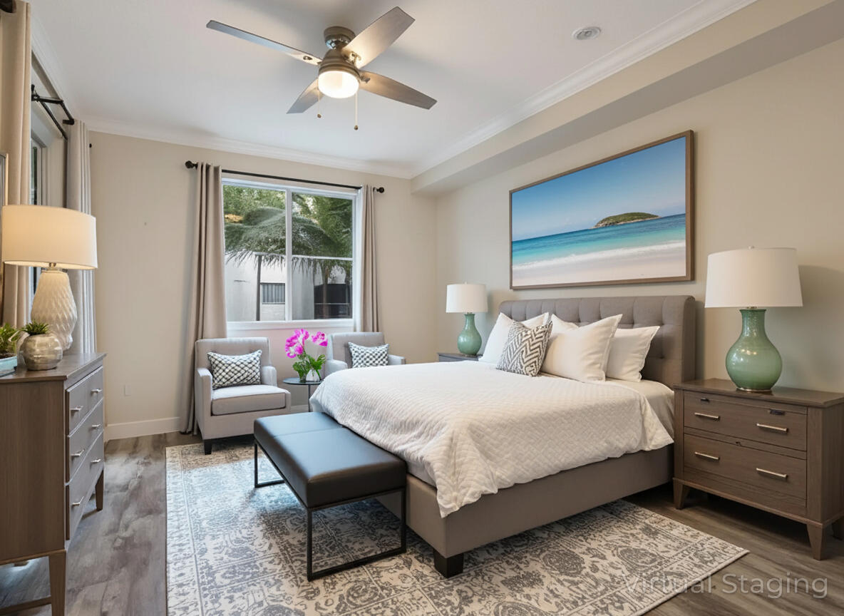 1660 Renaissance Commons Boulevard, Unit 2326 Boynton Beach, FL 33426 - Photo 25 of 59 Staged Primary Bedroom