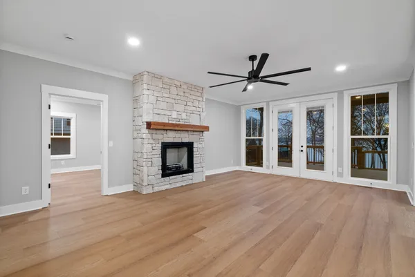 a view of kitchen with cabinets and wooden floor