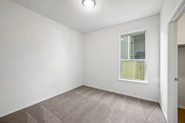 an empty room with a window