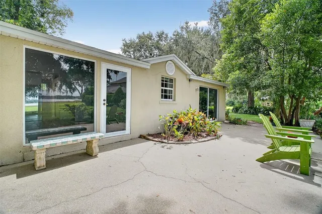 a view of a house with a patio