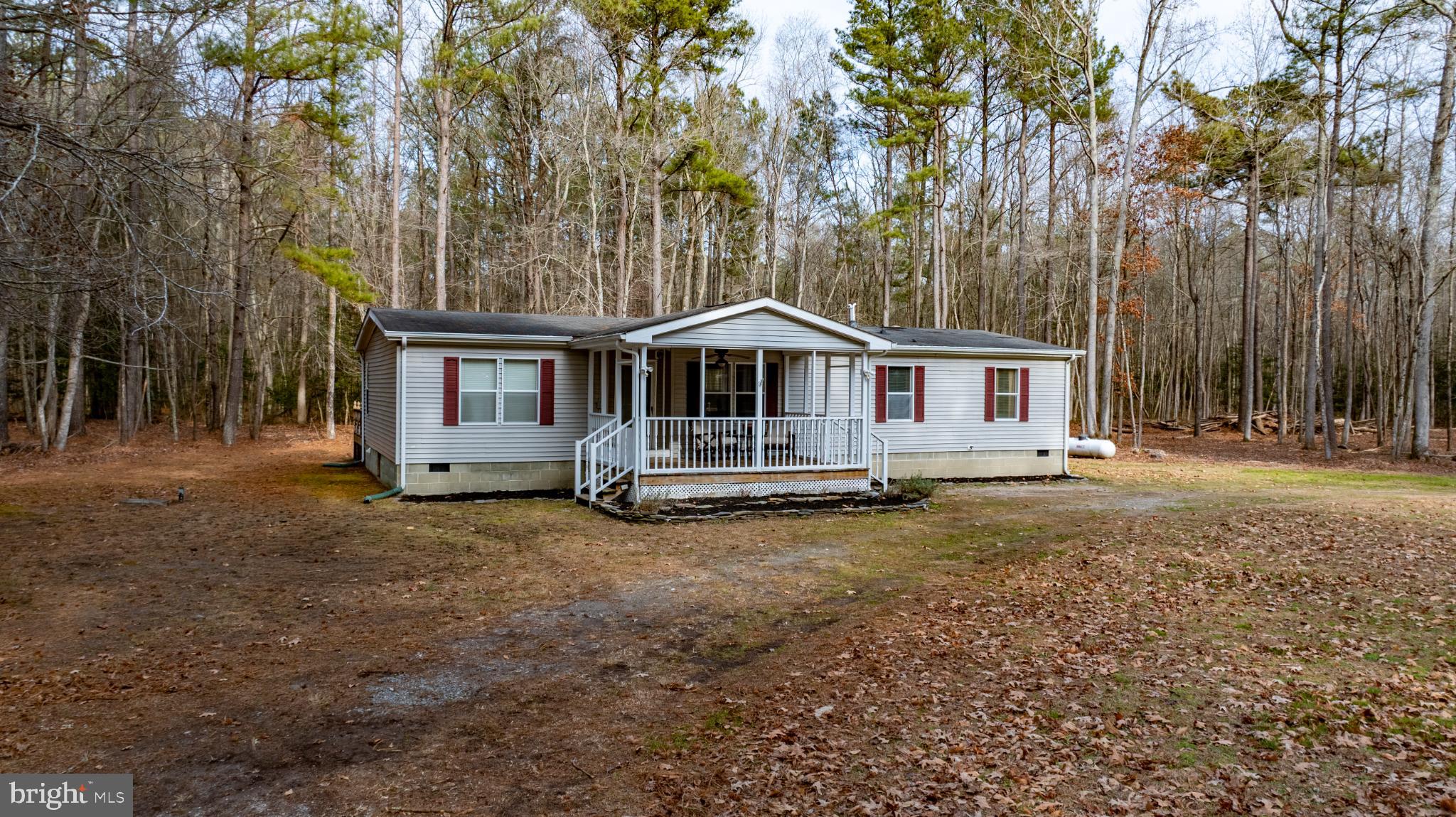 a house with trees in front of it