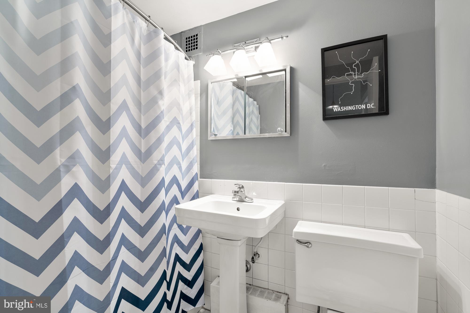 1311 Delaware Avenue Southwest, Unit S528 Washington, DC 20024 - Photo 12 of 17 a bathroom with a sink and a mirror