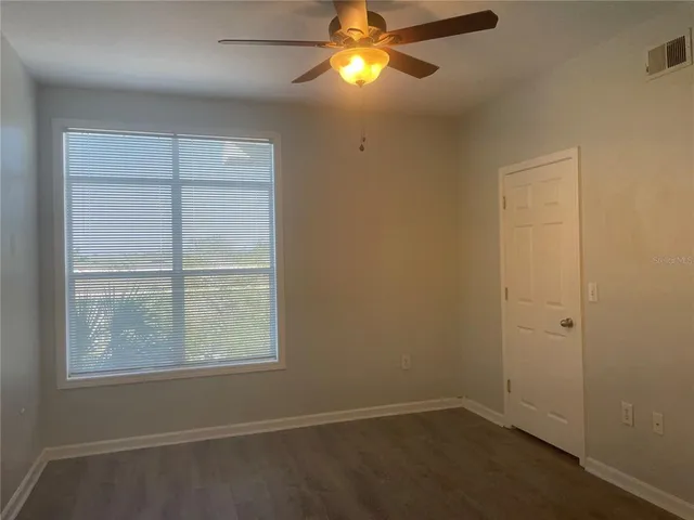 an empty room with a window