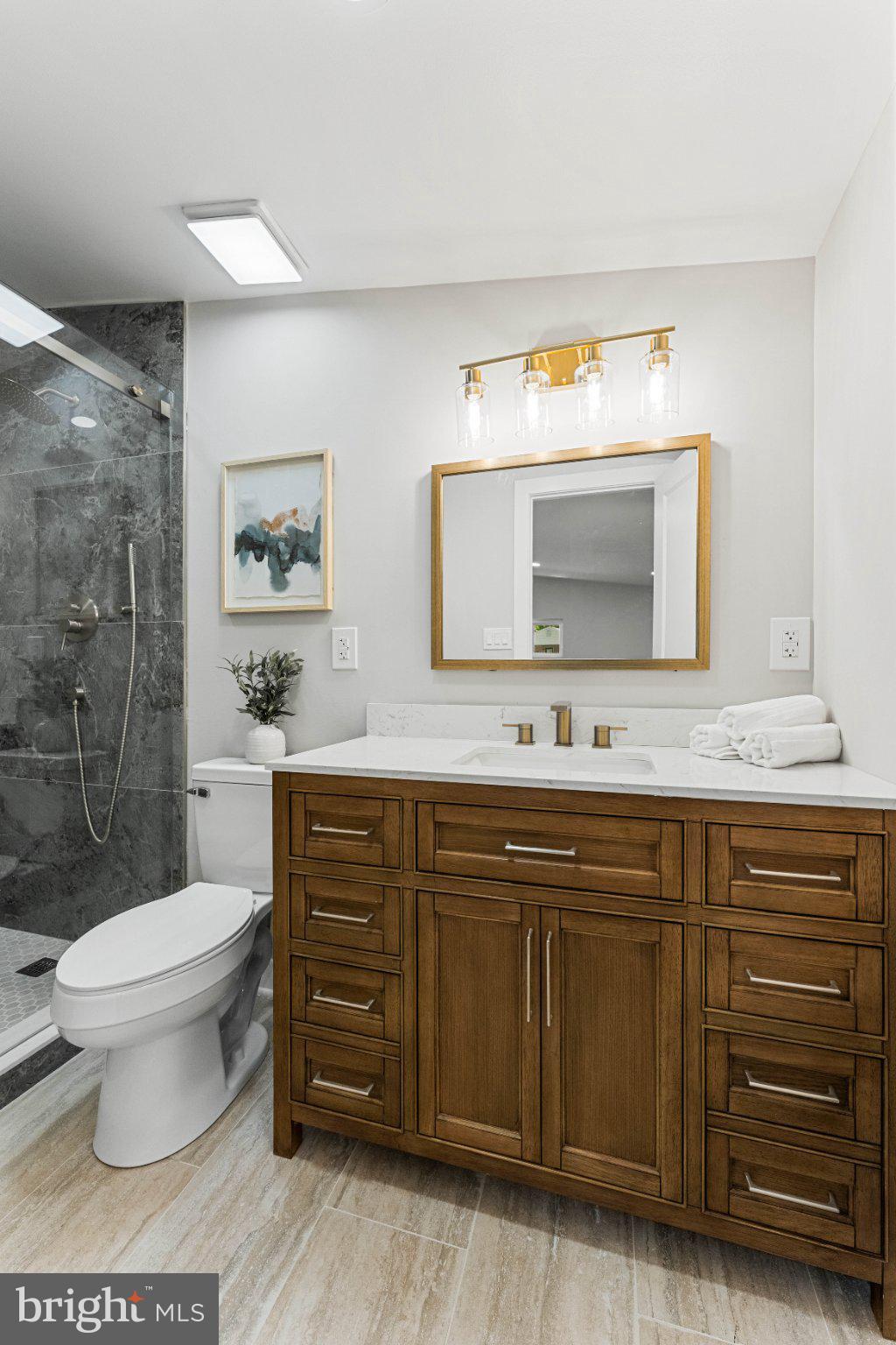 55 Balsam Road Levittown, PA 19057 - Photo 23 of 49 Modern elegance in a serene bathroom.