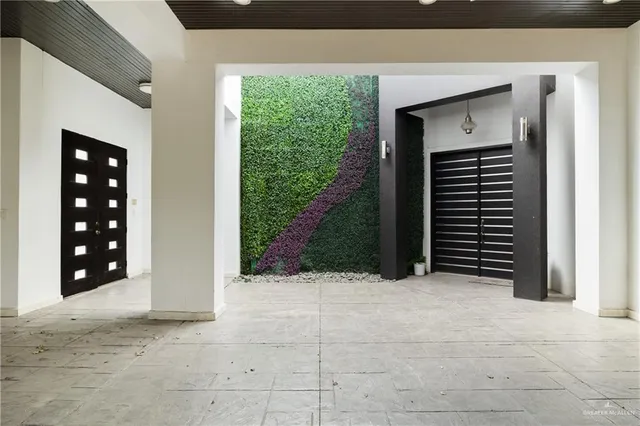 a view of an entryway of a house