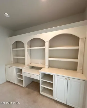 a storage room with washer and dryer