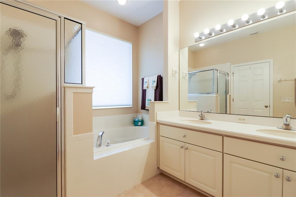 27328 Pine Straw Road Leesburg, FL 34748 - Photo 15 of 32 a bathroom with a tub sink and mirror