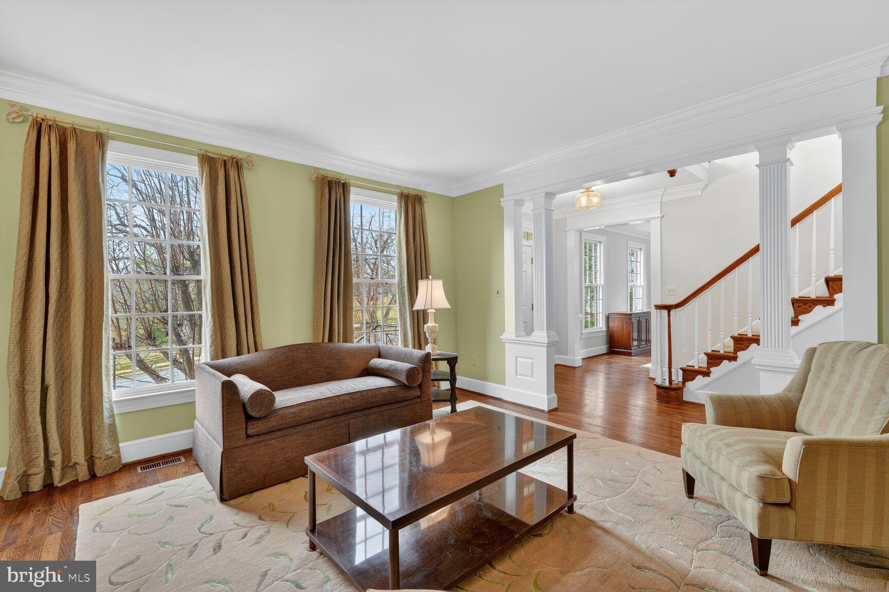 5206 Little Falls Road Arlington, VA 22207 - Photo 8 of 49 a living room with furniture and a potted plant