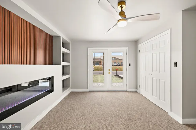 a view of a livingroom with a staircase