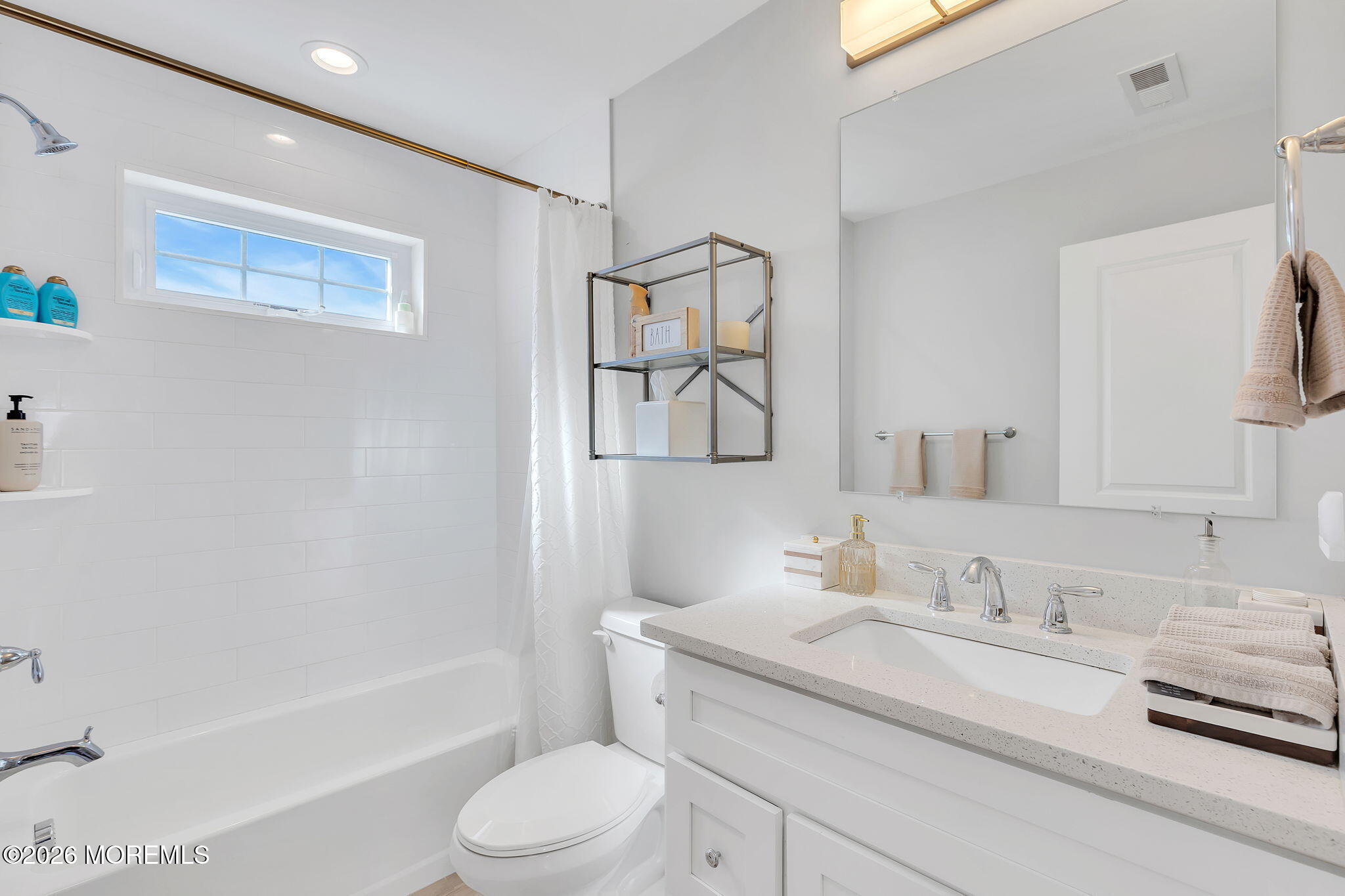 12 4th Street Highlands, NJ 07732 - Photo 21 of 41 a bathroom with a granite countertop sink toilet and shower