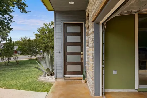 a view of front door of house