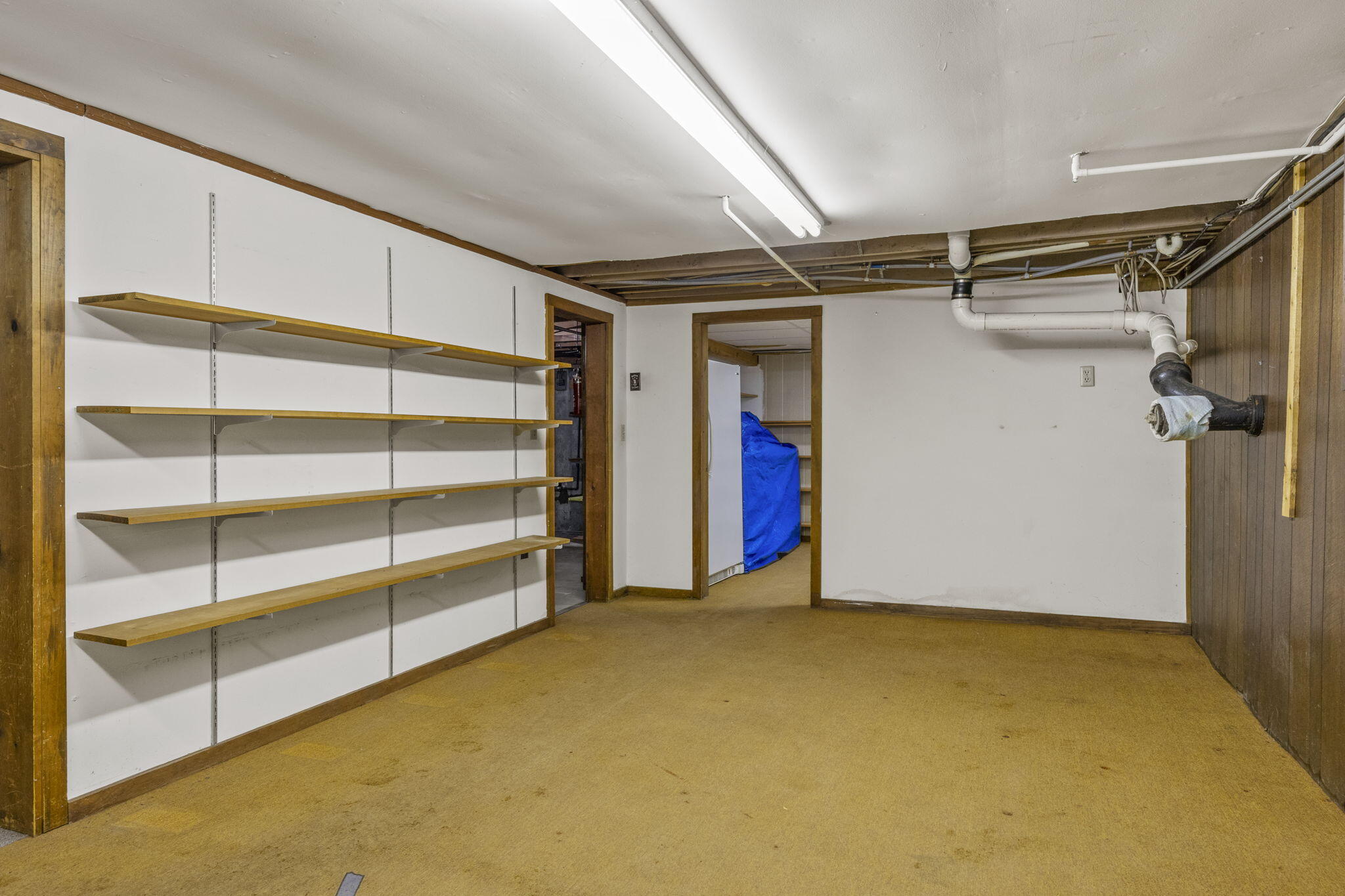 58 Aunt Molls Ridge Brewster, MA 02631 - Photo 39 of 53 a view of an empty room with a empty shelves