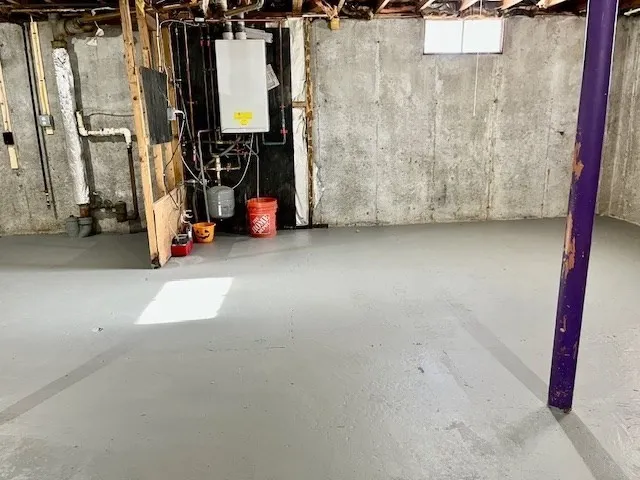 a view of a white house with a yard