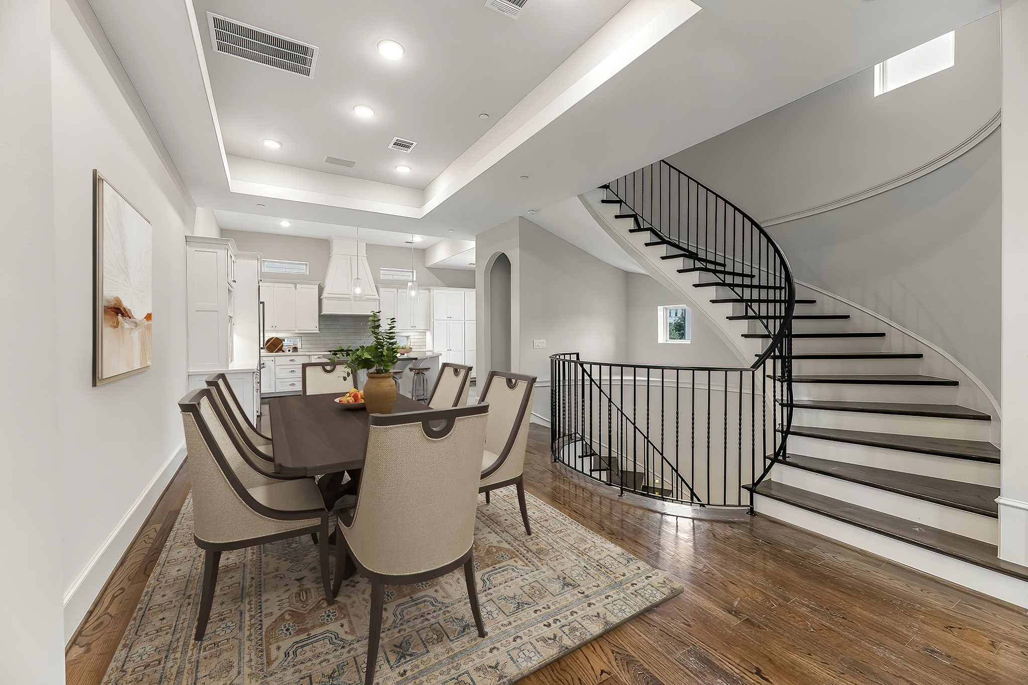 3709 Somerset Commons Lane Houston, TX 77055 - Photo 12 of 32 a view of a dining room with furniture wooden floor and front door
