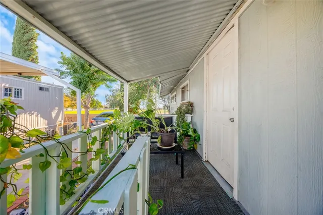 a view of a potted plants on a balcony