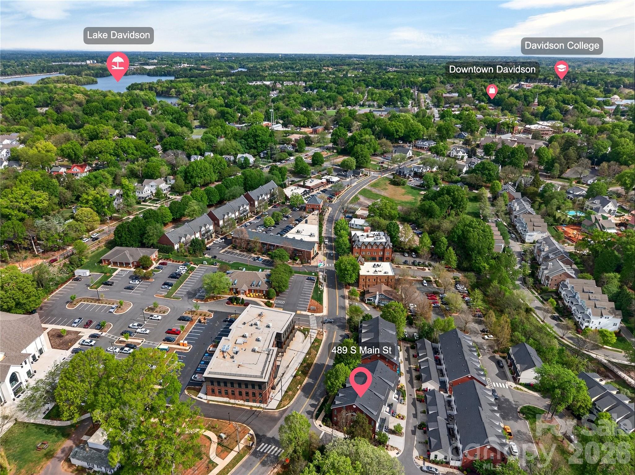 489 South Main Street Davidson, NC 28036 - Photo 43 of 43 an aerial view of multiple house